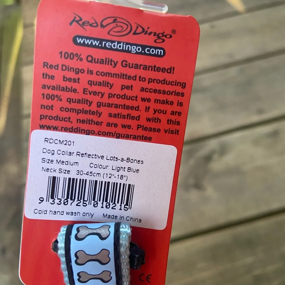 NWT Red Dingo Reflective Dog Collar